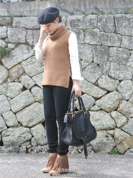 今冬流苏单品大热 从头到脚流苏单品穿搭盘点