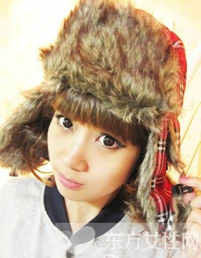 时尚皮草毛线雷锋帽 御寒简洁又不失可爱