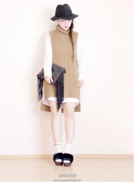 毛毛鞋也可这么时尚 这样穿回头率百分百