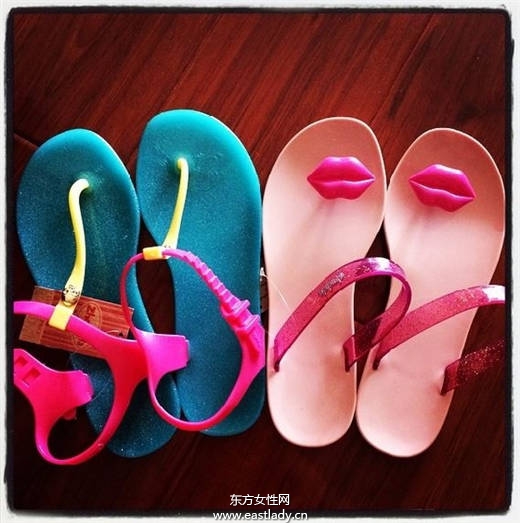 超萌 夏日必备可爱唇形凉鞋