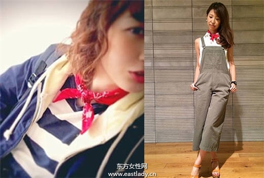 日本妞真会玩 一块头巾玩出百变造型