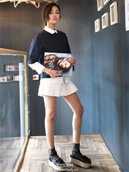 今秋厚底鞋这样穿 小个子也可以穿出苗条范