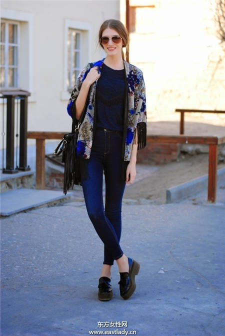 今秋厚底鞋这样穿 小个子也可以穿出苗条范