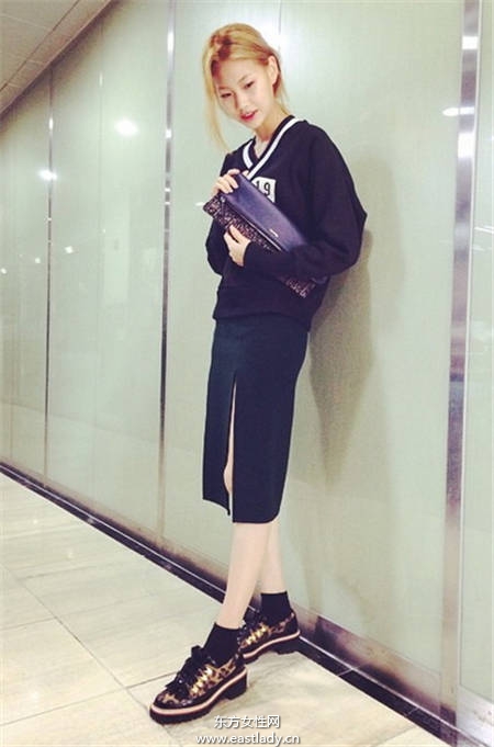 今秋厚底鞋这样穿 小个子也可以穿出苗条范