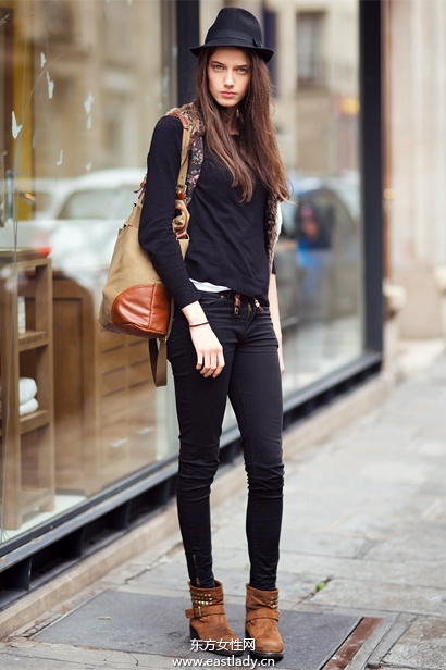 小礼帽打造春日帅气英伦范