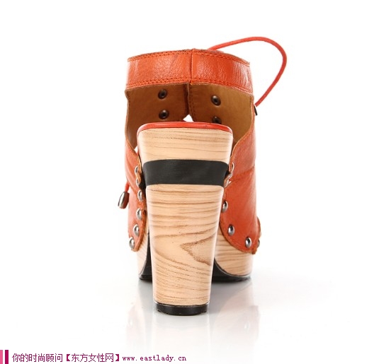 2012新款高跟鱼嘴鞋 加上系带设计个性十足