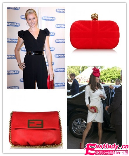 早春学女星手拿包服饰搭配