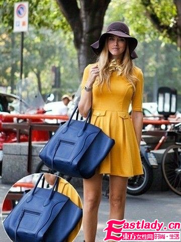 醒目饰品街拍更时髦 超模包包点亮造型