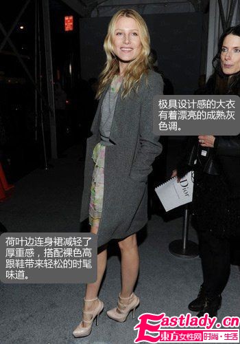 5款及膝呢子大衣 女星教你穿出别样美感