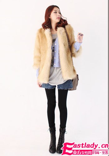 短裤+leggings 早春就该秀出长美腿