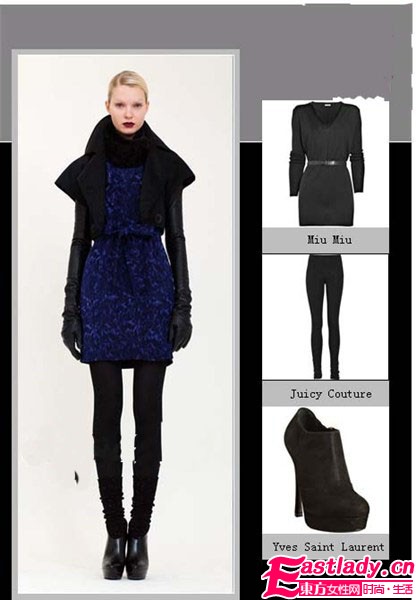 穿低靴就配短裙 秀出美腿黄金比