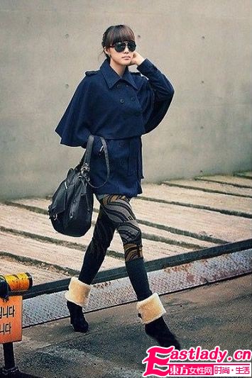 巧搭裤子和靴子 纤细美腿show出来