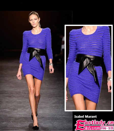 年末针织裙加条小腰带秀出好身材