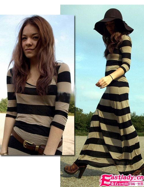 超长裙优雅LOOK 巧遮赘肉显腿型