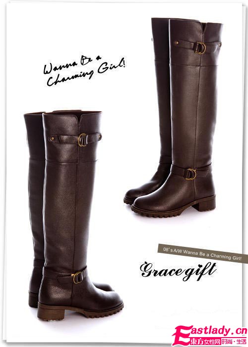 寒冬秀出名媛范 必备过膝长靴显美腿