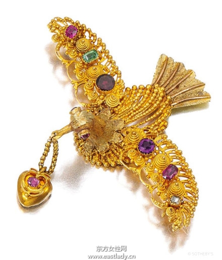 鸟儿胸针奢华大气