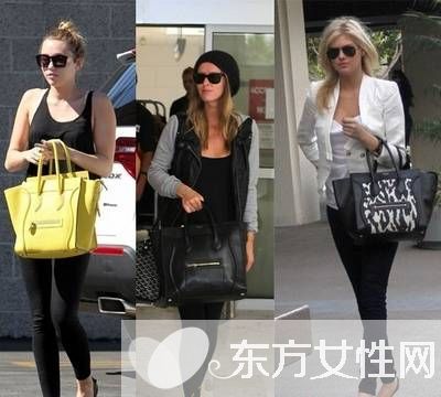 celine笑脸包经典款 欧美明星街拍最爱包包款式