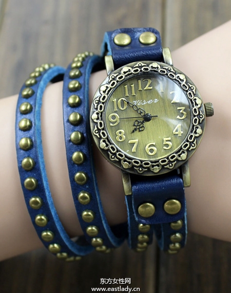 复古时尚手表戴出个性