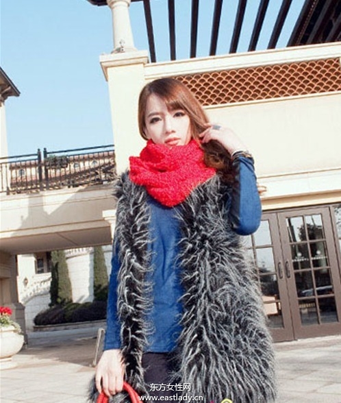 欧美街头围巾混搭穿出江南风情