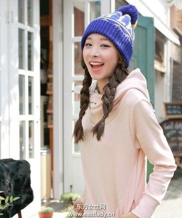 冬日时尚针织帽提升美眉靓丽指数