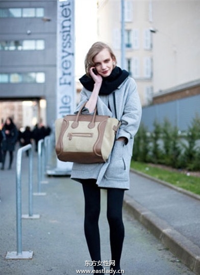 欧美街头围巾混搭穿出江南风情