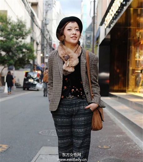 欧美街头围巾混搭穿出江南风情