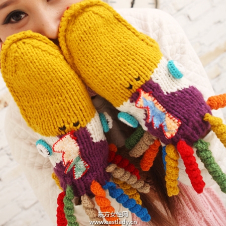 卡通手套造型戴出活力气息