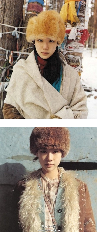 时尚皮草帽给冬日带来一丝暖意