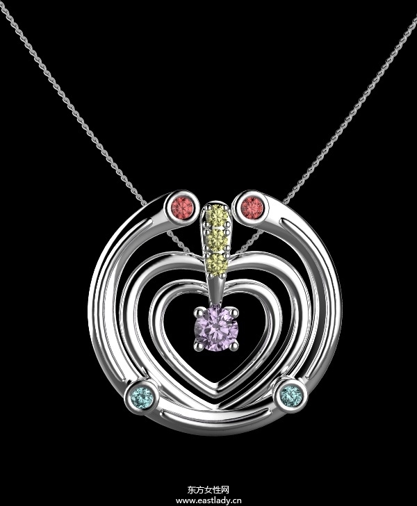 时尚高贵情侣吊坠耀眼而不奢靡