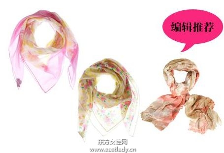 春日的丝巾装点出时尚的元素和春天的气息