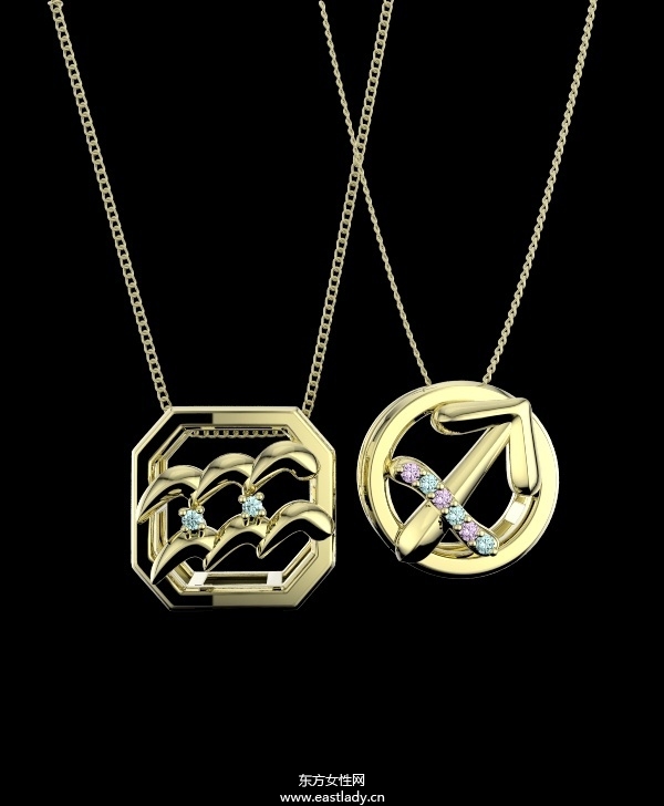 时尚高贵情侣吊坠耀眼而不奢靡
