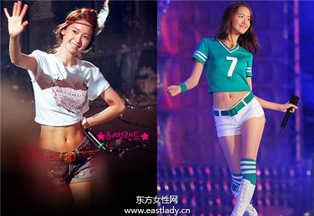 马甲线正妹展露性感结实腹肌