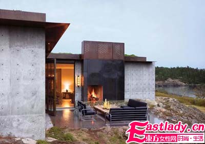 野外奢华避难场所 藏在石头里的豪宅