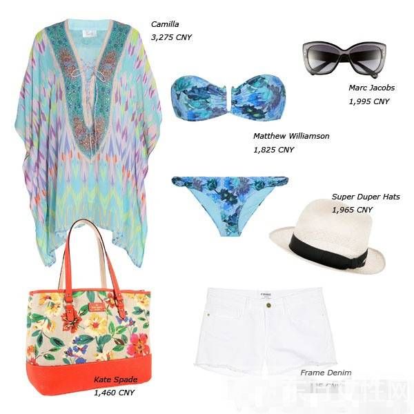 明星时尚比基尼海滩造型 这么穿简直太美了