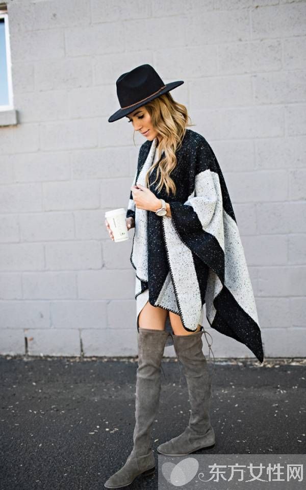 斗篷外套这么搭 让你尽展女王范