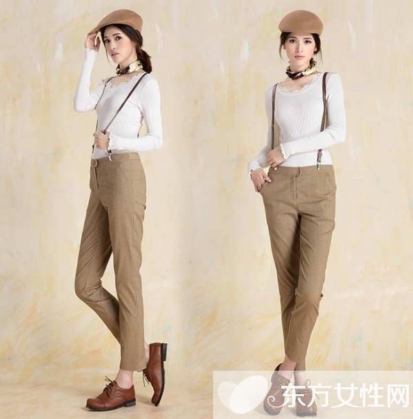 清新时尚背带裤搭配 尽显英伦少女范