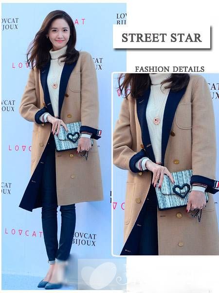 明星服装大衣搭配技巧 get允儿带你领略韩潮风范