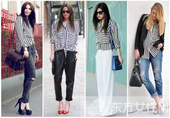 时尚条纹衬衫怎么搭配 休闲甜美风格这么穿就对了