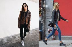 各式各样的皮衣搭配 这个冬天怎么穿都时髦