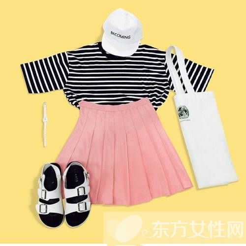 今夏就要这么搭 玩转清新少女学院风
