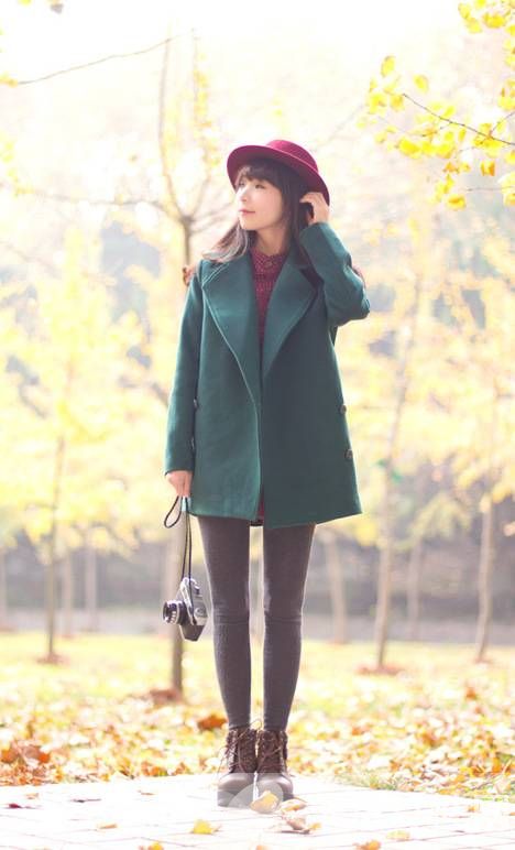 冬季矮个子女生日系搭配经 学着这么穿又高又显瘦