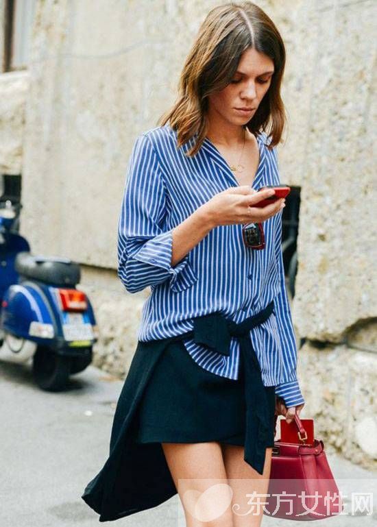 时尚条纹衬衫怎么搭配 休闲甜美风格这么穿就对了