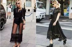 黑色系列夏日连衣裙 高贵酷酷的街拍范