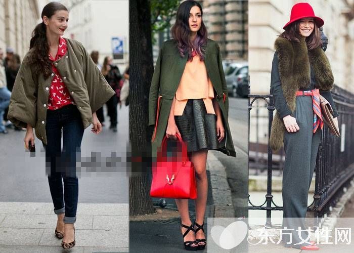 军绿色外套搭配图片推荐 欧美街头最常见穿搭法