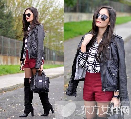 冬季黑色夹克外套搭配 不仅酷帅还魅力十足