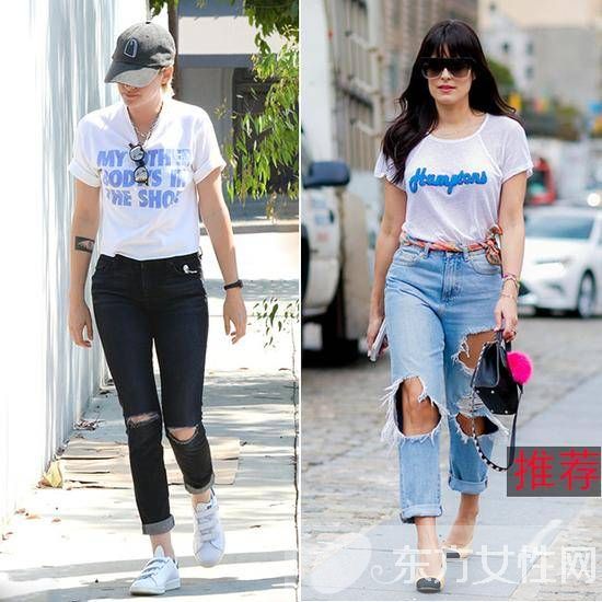 三招教你如何将破洞牛仔裤穿得更时髦