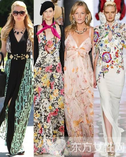 印花长裙怎么搭配更好看 优雅气质就是这么来的