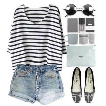 黑白条纹时尚搭 教你玩转学院风