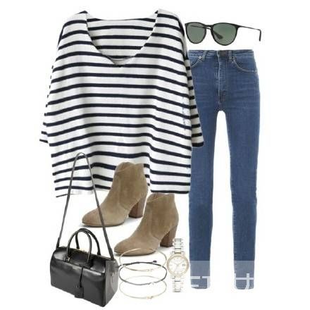 黑白条纹时尚搭 教你玩转学院风