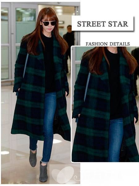 明星服装大衣搭配技巧 get允儿带你领略韩潮风范